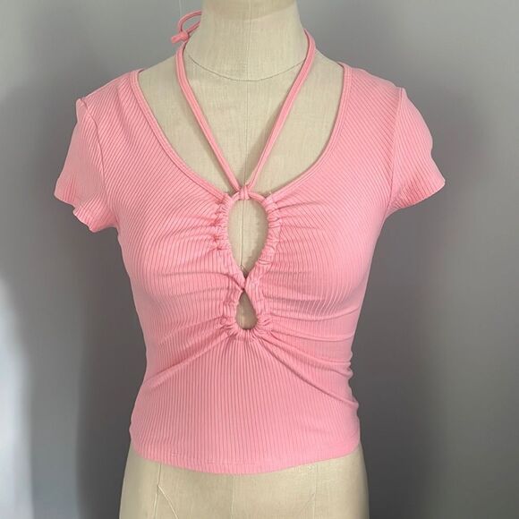 NWOT American Eagle Short Sleeve Ribbed Top Size XS - Picture 3 of 6